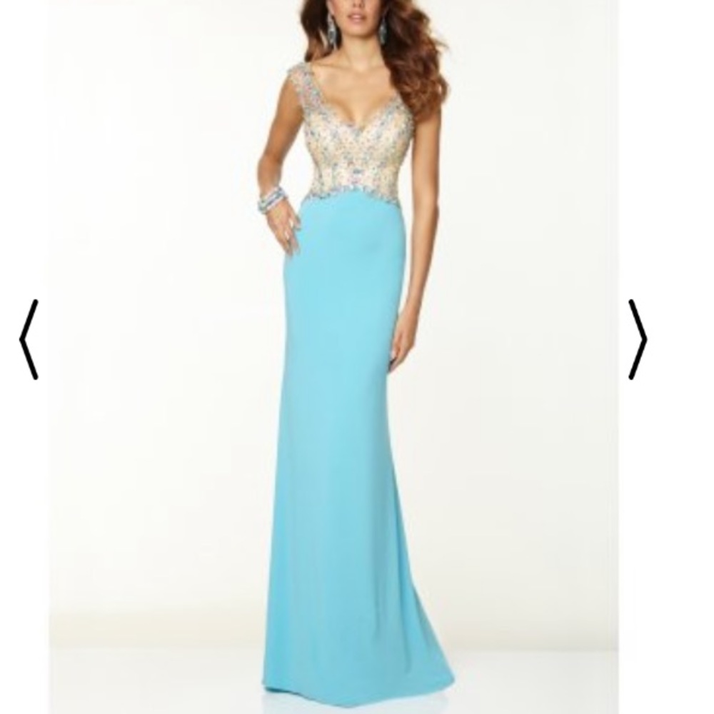 NWT Paparazzi Ice Blue Beaded Evening Gown